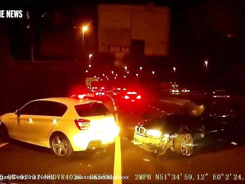 BMW Driver Causes Four-car Pileup