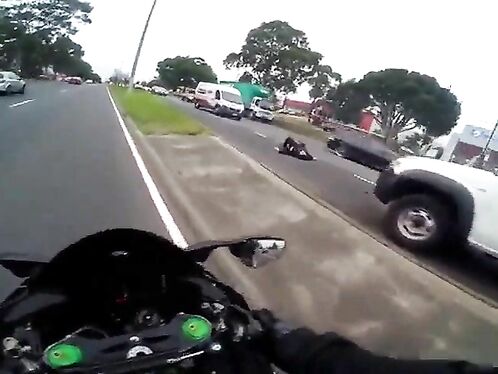 Cyclist Witnesses Horrific Accident As Man Gets Off Bike