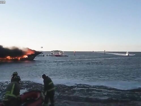 Casino Boat Catches Fire, 50 People Jump Into Sea
