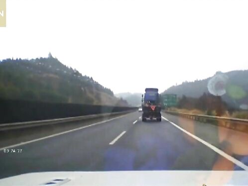 Shot Of Dashboard Of Car Flipped Over