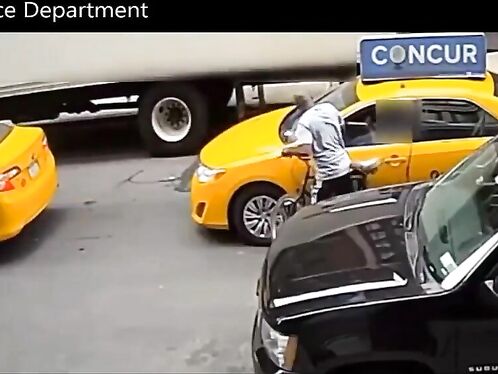 Black Man On Bicycle Robs Taxi Driver On Video