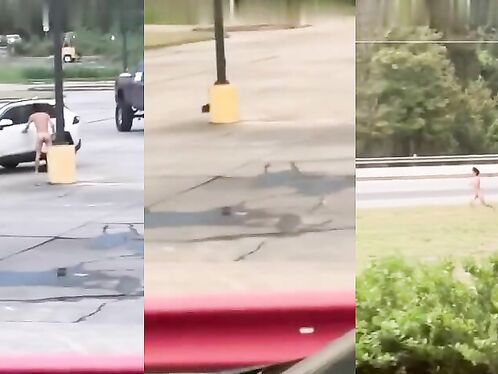 Run Away After Being Hit By Naked Man