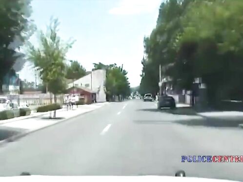 Dashcam Footage Shows A Police Car Flipping Over After A Collision