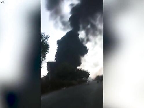 Gas Station Suddenly Caught Fire 30 Feet High