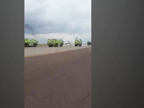 United Airlines Plane Makes Emergency Landing At Denver Airport After Engine Catches Fire