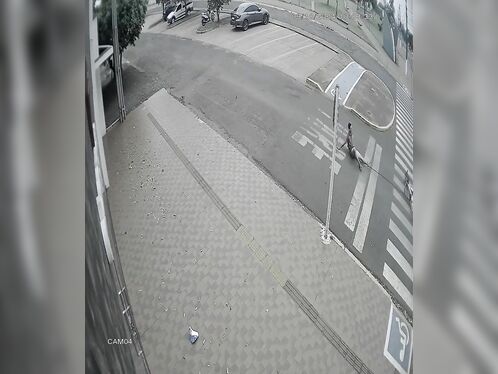 Cyclist Dragged By Horse