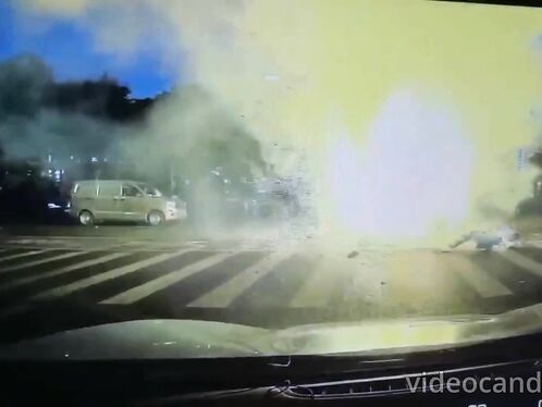 Electric Scooter Catches Fire, Driver Injured