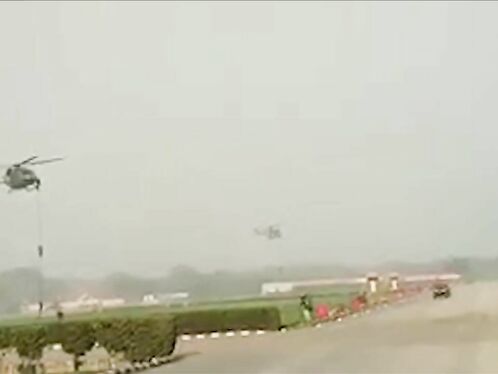 The Rope Of The Soldier's Helicopter Broke And The Soldier Fell To The Ground