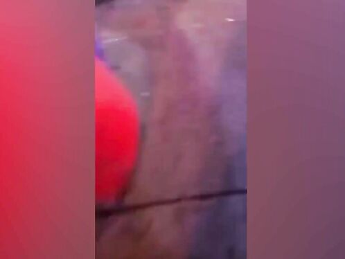 People At The Market Scream In Fear As The Truck Is Overloaded