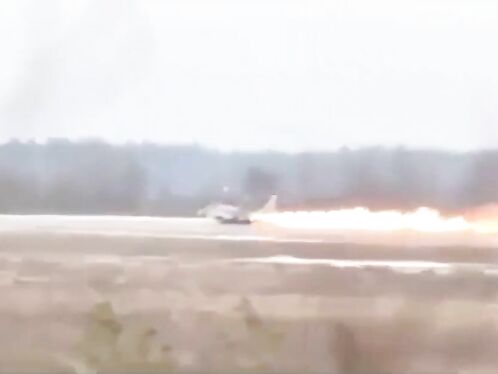 Dramatic Moment: Russian MiG-29 Fighter Jet Catches Fire