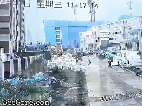 Heavy Object Falls On Crane Worker