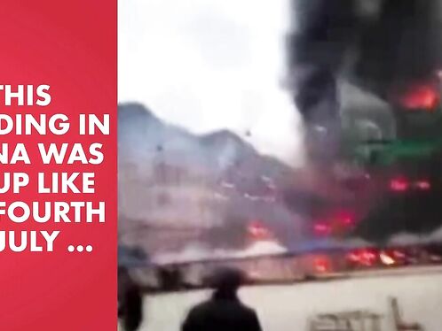 Fireworks Exploded, Turning The Building Into A Giant Inferno