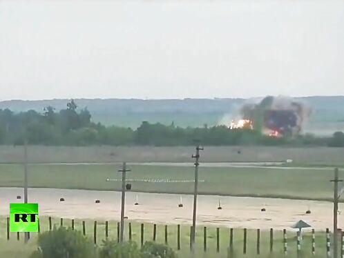 Moment An-26 Crashes While Landing In Russia