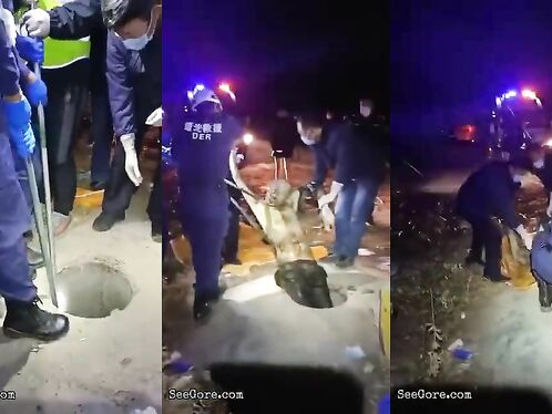 Swollen Man Pulled Out Of Hole