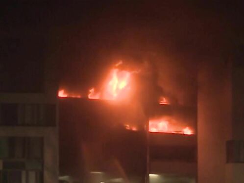 At Least 1,400 Vehicles Were Destroyed And 80 Horses Were Evacuated