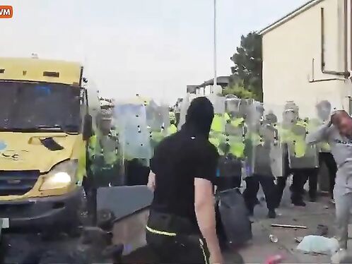 Southport Rioter Hit In The Head With Brick