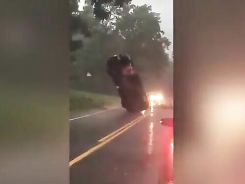 WTF: Car Appears To Literally Float During Storm