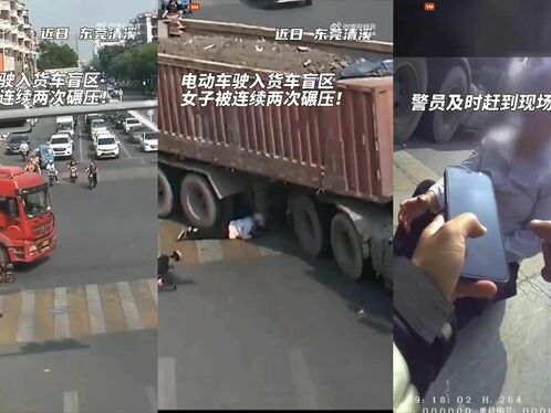 Motorcyclist Miraculously Survives Being Hit In The Head By A Semi-trailer Truck