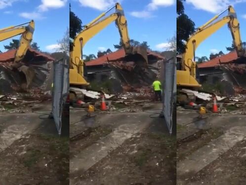 Construction Worker Nearly Crushed To Death After Excavator Bucket Lost