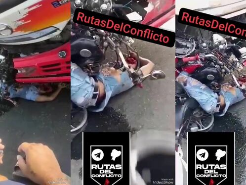 Motorcyclist Hits Moving Bus And Falls Face Down
