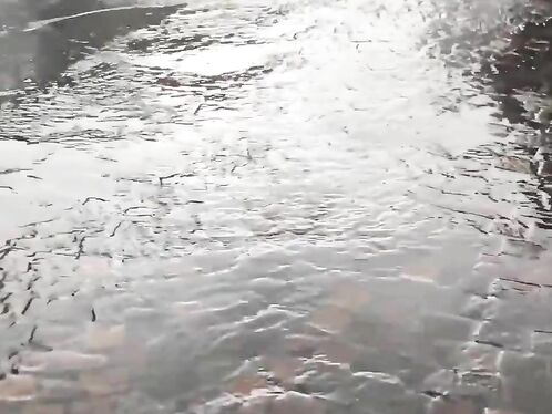 Horrifying Moment: Manhole Cover Explodes During Flash Flood