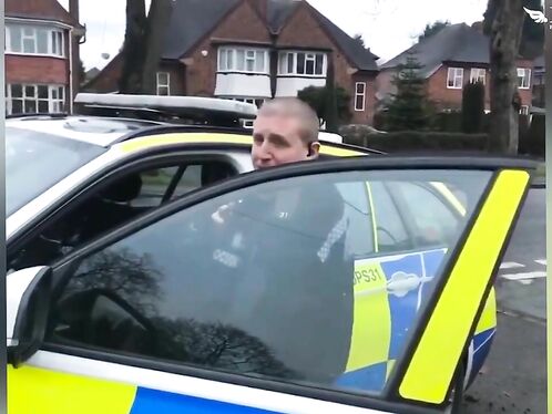 Passerby Abuses Police After Car Crashes Into Mailbox