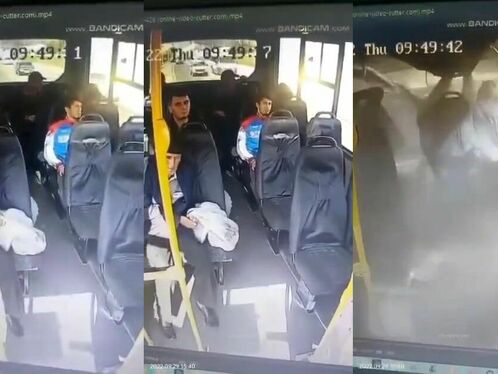 The Truck Hit The Back Of The Bus.