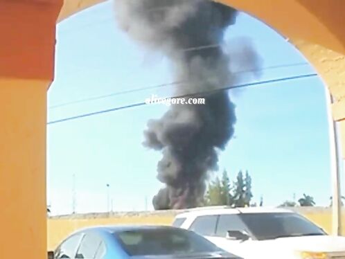 M Video Moment Of An Explosion In An Industrial Plant