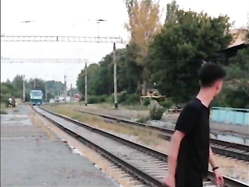 Madman Lying In Front Of Oncoming Train