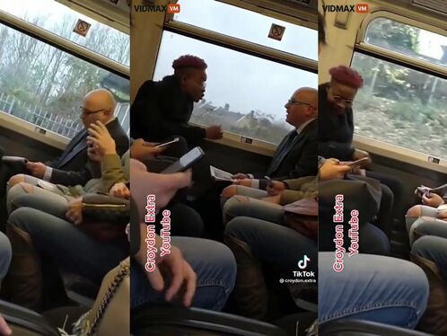 Man Asks Woman To Take Her Feet Off Seat On Train