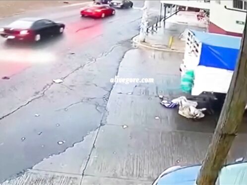 A Truck Collided With A Pedestrian. Brazil
