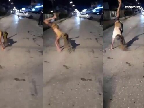 This Idiot Girl Tried To Do A Handstand On The Street, But W