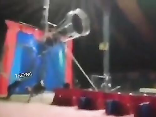 Colombian Circus Acrobat Breaks Leg On YN Stage