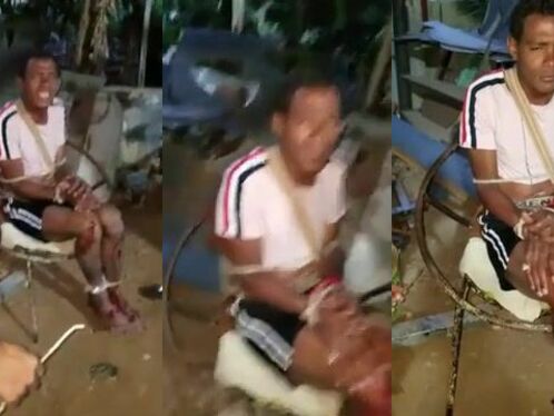 Thief Tied Up And Electrocuted To Death