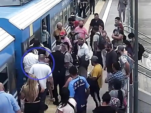 A Woman Fainted On The Railway Tracks In Argentina