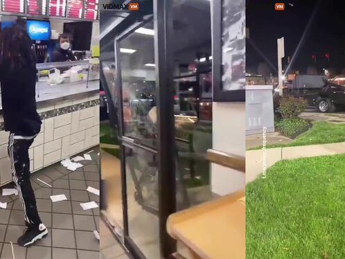 Ghetto Scum Destroys New York Fried Chicken And Grill Before It Collapses