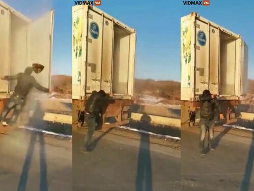 Truck Driver's Trailer Nearly Ripped Off