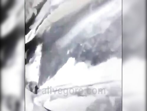 The Driver Was Burned To Death In The Car.