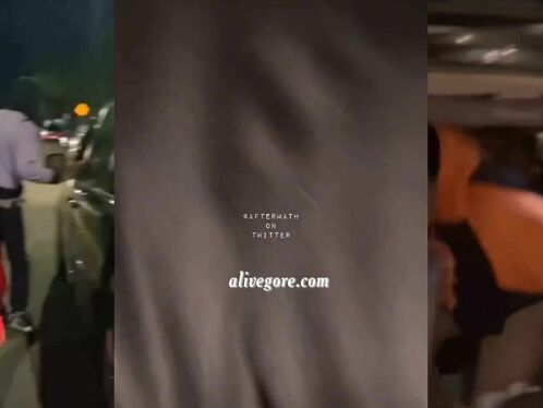 A Bunch Of Idiots Mutilating A Parked Car On The Street?