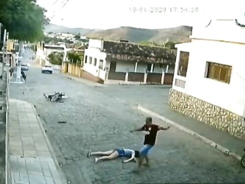 Woman Collides Head-on With Motorcycle