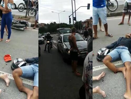 Accident..Motorcyclist Hits Vehicle S.M