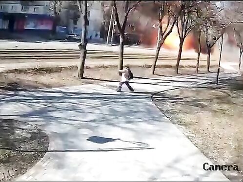 Russian Missile Directly Hits Bus Full Of Civilians