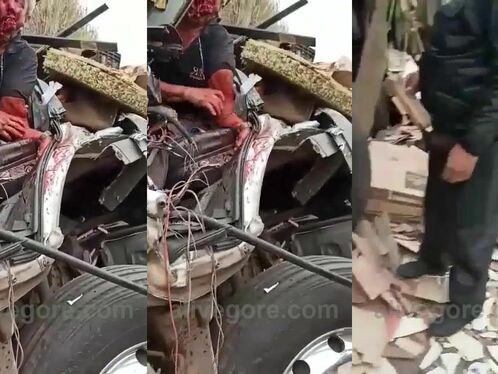 Driver Trapped In Crushed Truck Wall