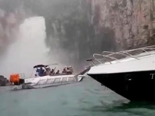 Seven Killed As Rock Wall Falls On Brazilian Lake, Crushing Boaters