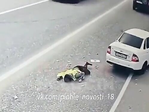 The Driver Hit A Man Standing In The Middle Of The Car