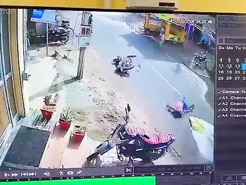 Rope Hanging From Truck Snags Cyclist's Neck In Bizarre Accident