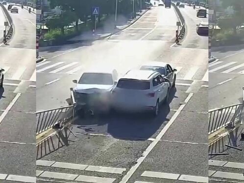 Driver Hit While Getting Out Of Car On Street