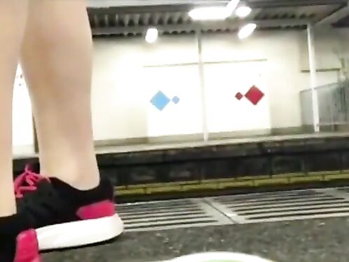The Girl Jumped Under The Oncoming Subway. Japan?