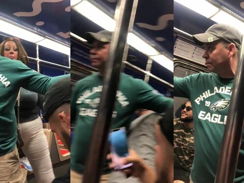 Man Falls Asleep On Philadelphia Train