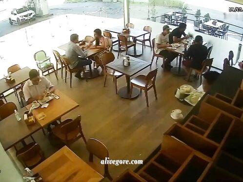 The Driver At The Gas Station Accidentally Stepped On The Accelerator Pedal